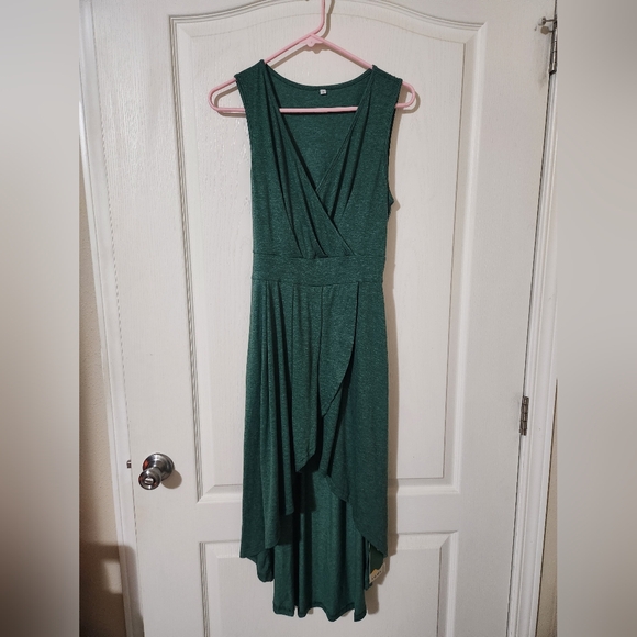 HALARA Green High Low Dress Small - Picture 2 of 5
